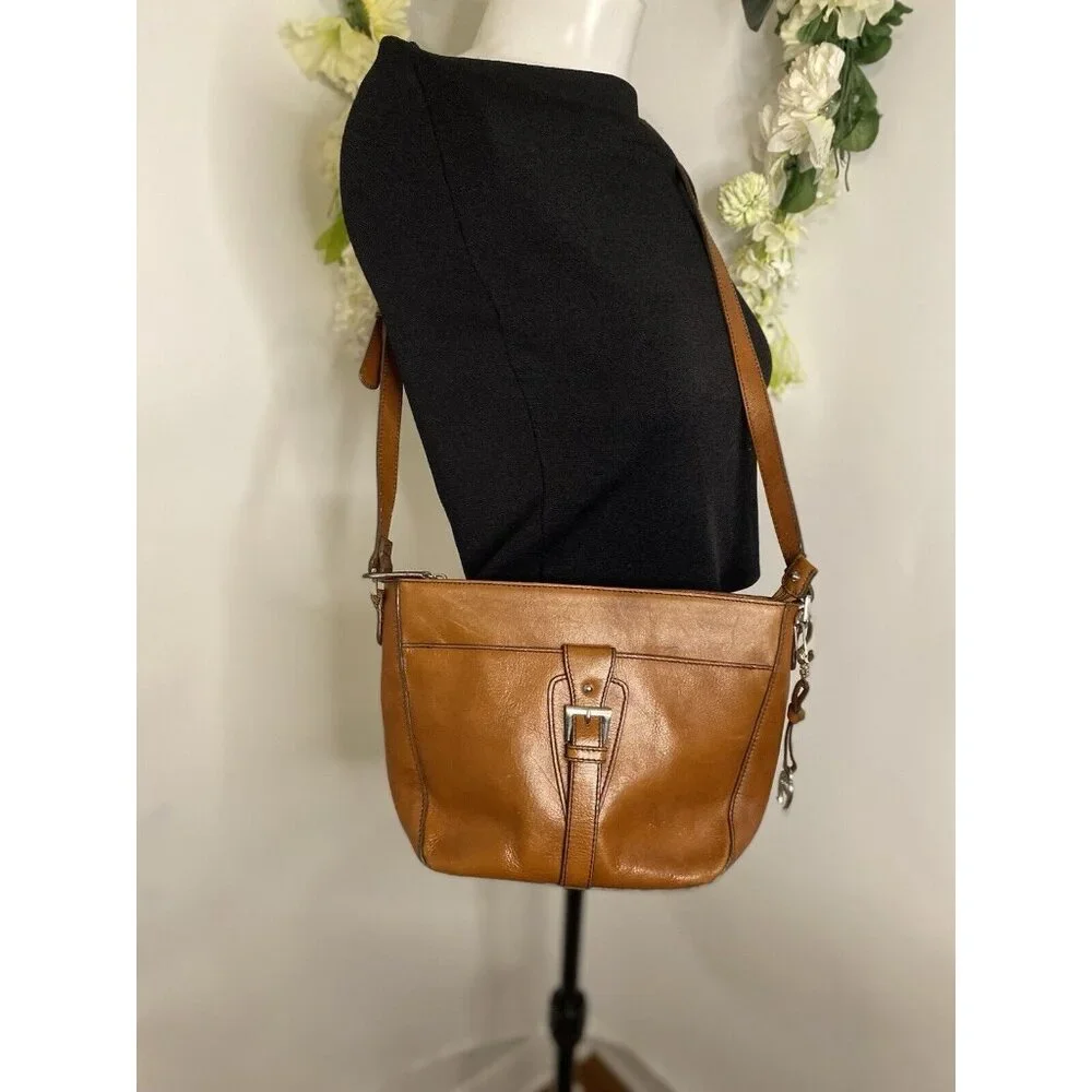 Vintage Etienne Aigner Leather Crossbody Shoulder Bag Purse Brown Boho Organizer - Picture 4 of 16